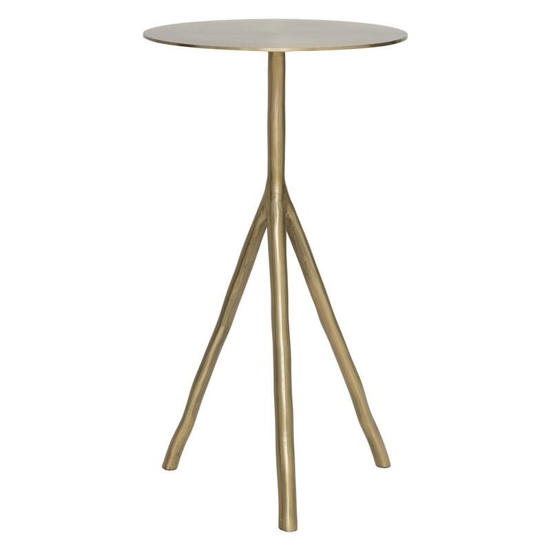 Round Side Table - 21.5" - Matte Gold