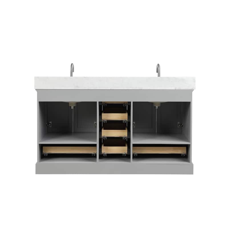 Blossom Copenhagen 60" Bathroom Vanity with Marble Top & Ceramic Sink