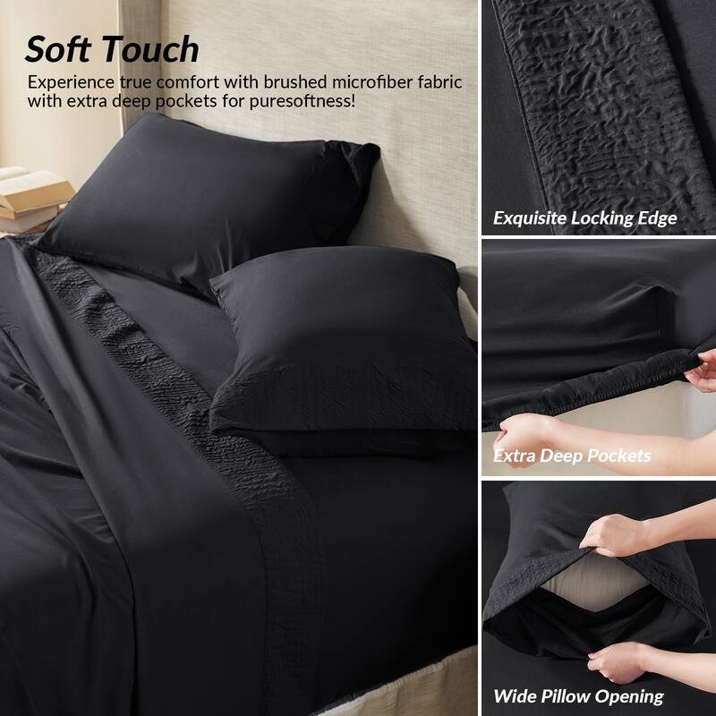 Polyester Bedding Sheets and Pillowcases by HULALA HOME