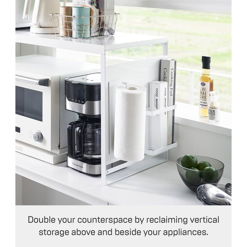Yamazaki Home Kitchen Appliance Rack, Steel - L 14.72 x W 29.53 x H 18.39 inches