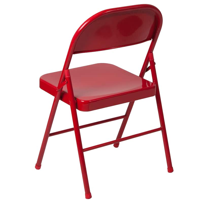 2 Pack Double Braced Metal Folding Chair