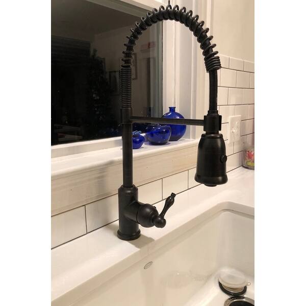 Premier Copper Products K Spd02orb Spring Pull Down Kitchen Faucet In Oil Rubbed Bronze Overstock 9415713