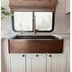 preview thumbnail 5 of 12, Adams Copper 36" Single Bowl Farmhouse Apron Front Undermount Kitchen Sink