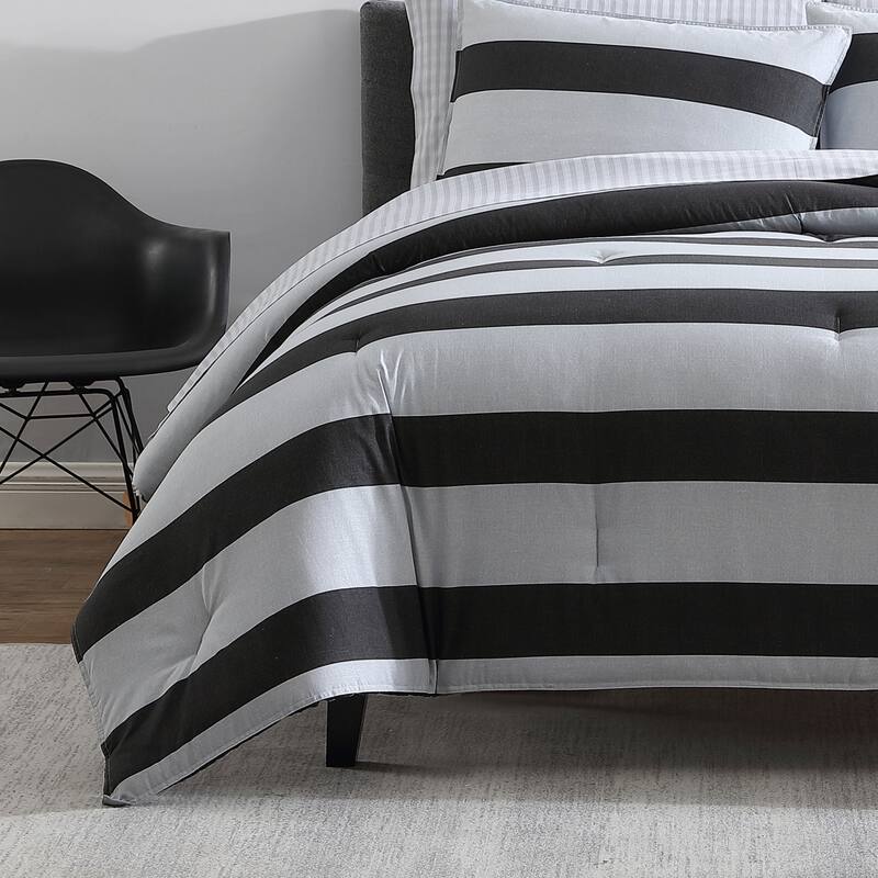 Nautica Lawndale Cotton Grey Comforter Set