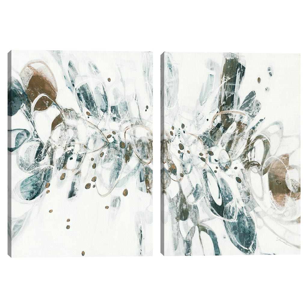 Shattered Glass Part A, B by Liz Jardine Canvas Art Prints