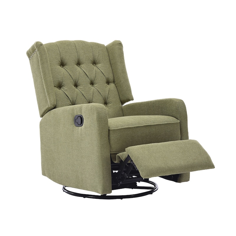 Swivel Recliner Rocking Lounge Chair with Footrest, Glider Motion, and Ergonomic Design