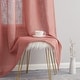 preview thumbnail 66 of 94, HLC.me Abbey Faux Linen Textured Semi Sheer Privacy Light Filtering Transparent Window Grommet Curtain Panels, Pair