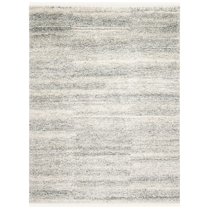 SAFAVIEH Handmade Casablanca Shag Ajshe Aqua Wool Rug