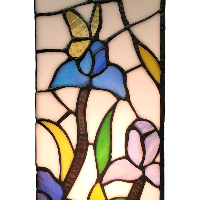 Tiffany Style Stained Glass Table Lamp 18" Tall AM1115TL06B Amora Lighting