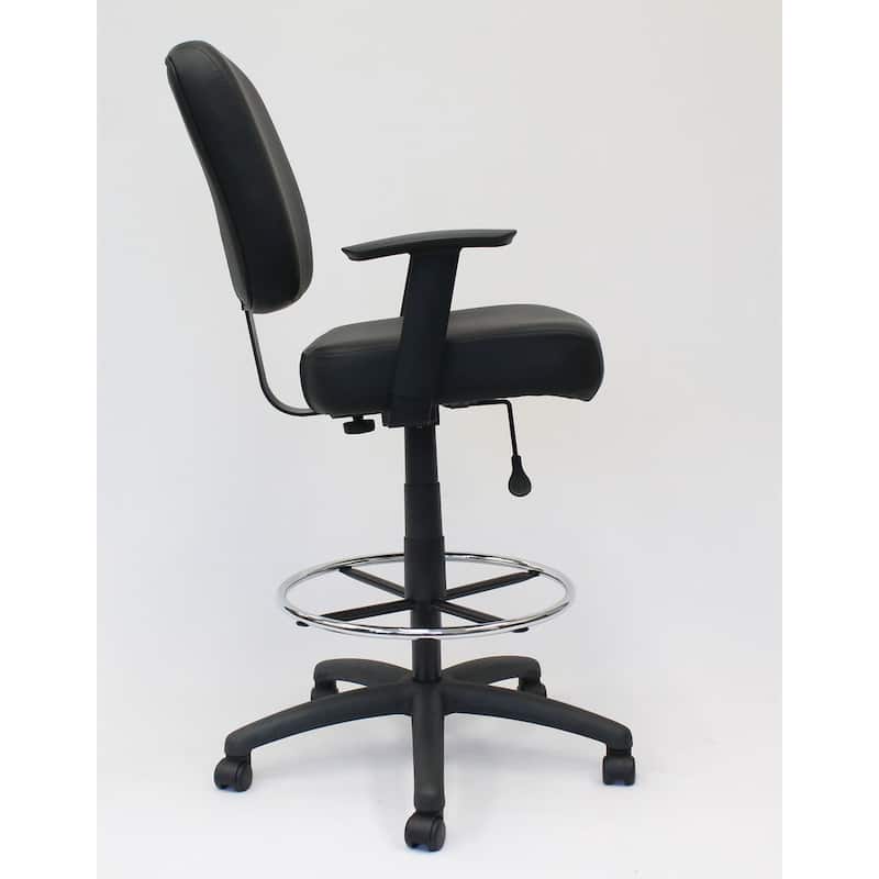 Boss Office Products Black Oversized Drafting Stool