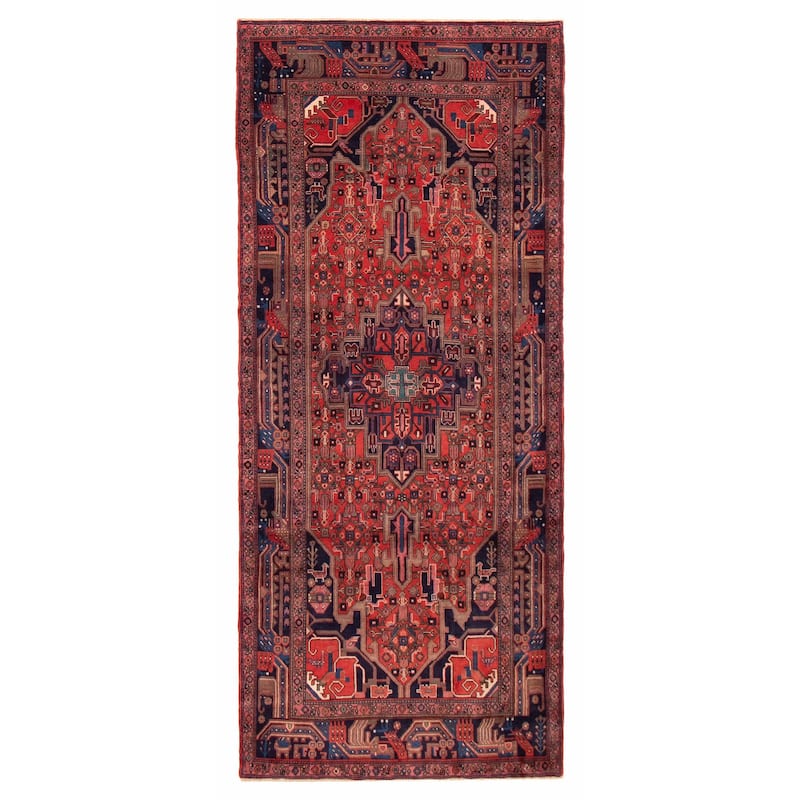 ECARPETGALLERY Hand-knotted Anatolian Vintage Red Wool Rug - 4'9 x 10'11 - Red - 4'9 x 10'11