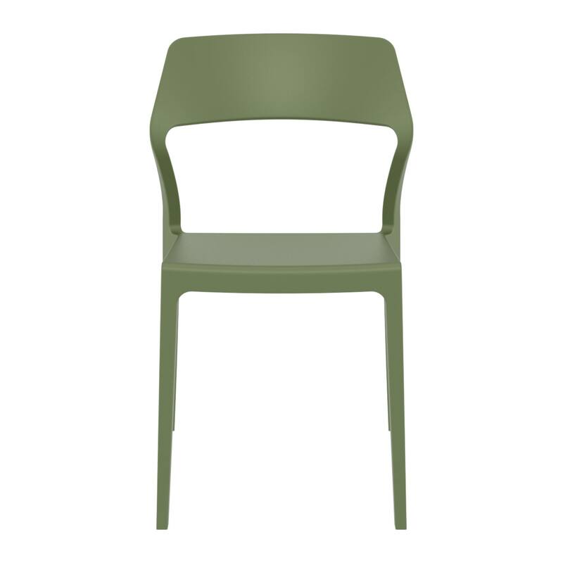 32.75" Olive Green Solid Patio Dining Chair