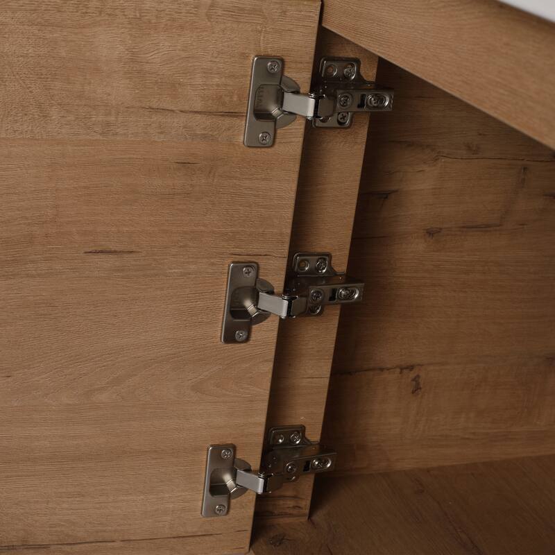 Floating Bathroom Vanity with Sink, Wall-Mounted Bathroom Storage Cabinet, Vanity Cabinet & Ceramic Sink Set