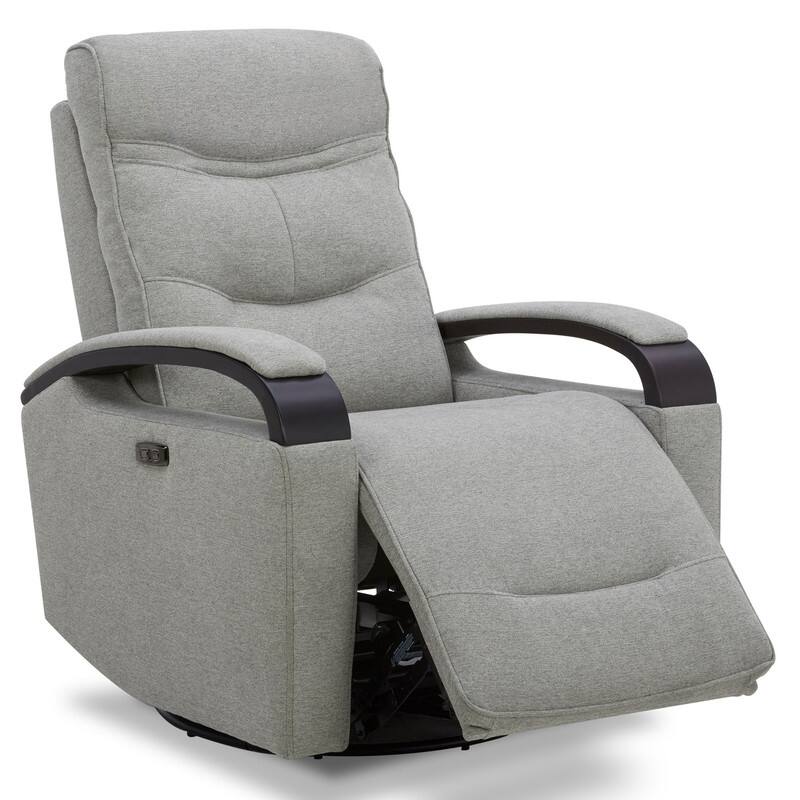 Spruce & Spring Regan Leather Power Recliner Swivel Glider Rocker with Power Headrest