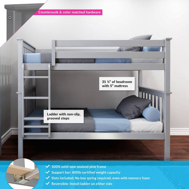 Max and Lily Twin over Twin Bunk Bed