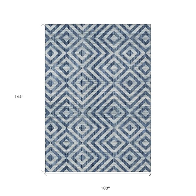 HomeRoots Geometric Transitional Rectangle Outdoor Rug