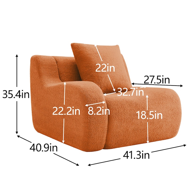 GDF Studio - Fairford 2-Seat Modular Sofa With Curved Armrests & Non-Slip Base