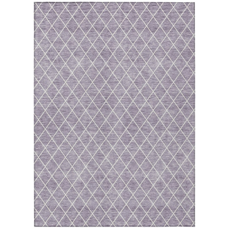 Machine Washable Indoor/ Outdoor Chantille Diamond Trellis Rug