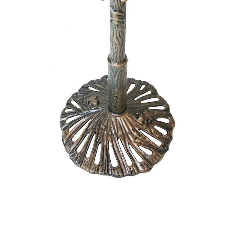 Premium Butterfly Sunflower Bird Bath