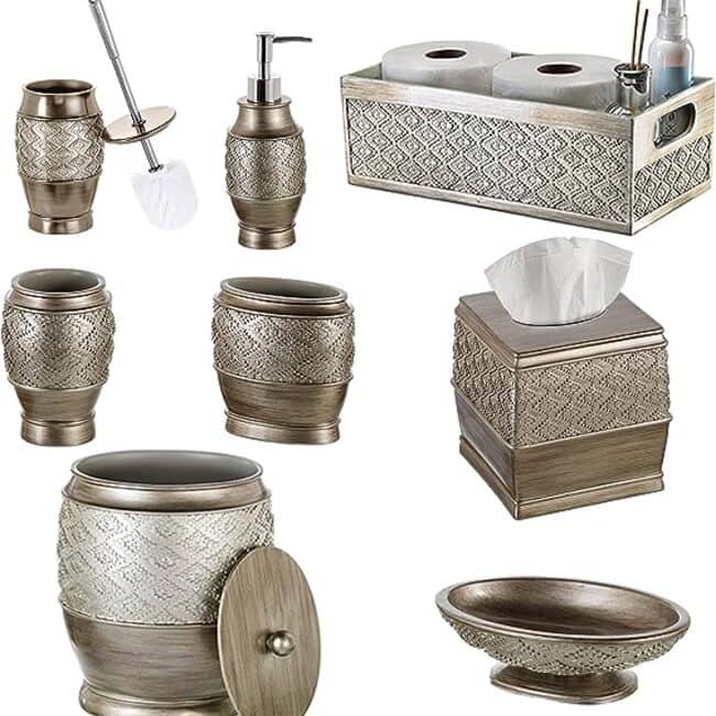Creative Scents Dublin Brushed Silver Square Tissue Box Cover - Brushed SIlver