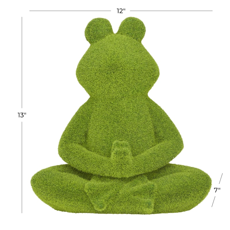 Magnesium Oxide Frog Garden Sculpture - Green - Roche River Decor