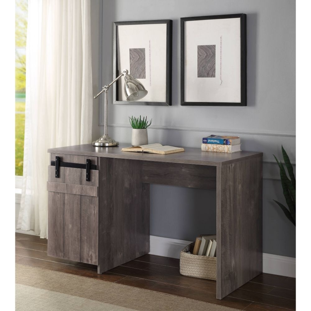 washed gray desk