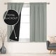preview thumbnail 33 of 117, Deconovo 100% Full Blackout Double-Layer Rod Pocket Curtains (2 Panels) W52 x L54 - Light Grey