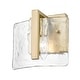 preview thumbnail 13 of 17, Aenon 6.875" Wide 1-Light Wall Sconce with Hammered Water Glass