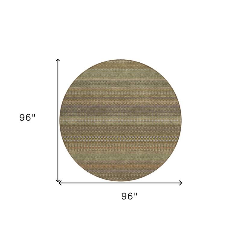 Pafi Stripe Weather Resistant Blended Style Outdoor Rug