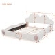 preview thumbnail 21 of 27, Queen Size Cloud-Shaped Headboard Upholstered Platform Bed with Rounded Footboard and Convenient Pocket for Storage, Grey