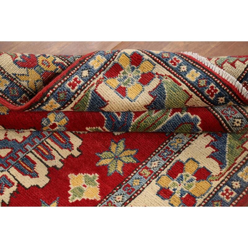 Red Kazak Accent Rug Hand-Knotted Wool Carpet - 3'3" x 5'0"