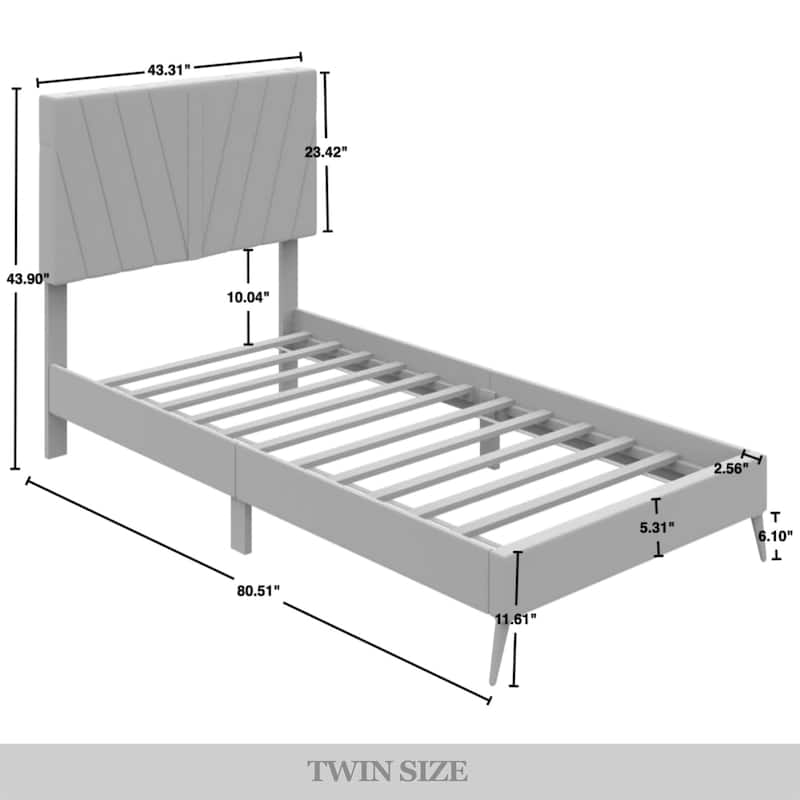 CraftPorch Luxurious Velvet Upholstered Bed