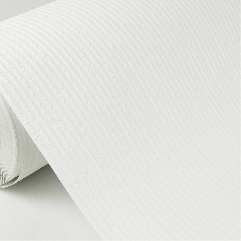 Brewster Gareth White Pin Stripe Paintable Wallpaper - 396in x 20.9in x 0.025in