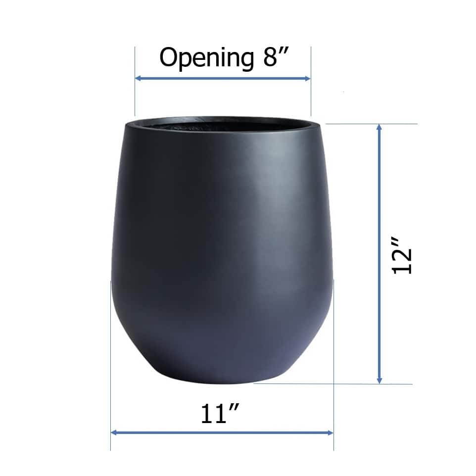 DreamPatio La Mirada 1-piece Fiberstone Tapered Planter for Indoor/Outdoor