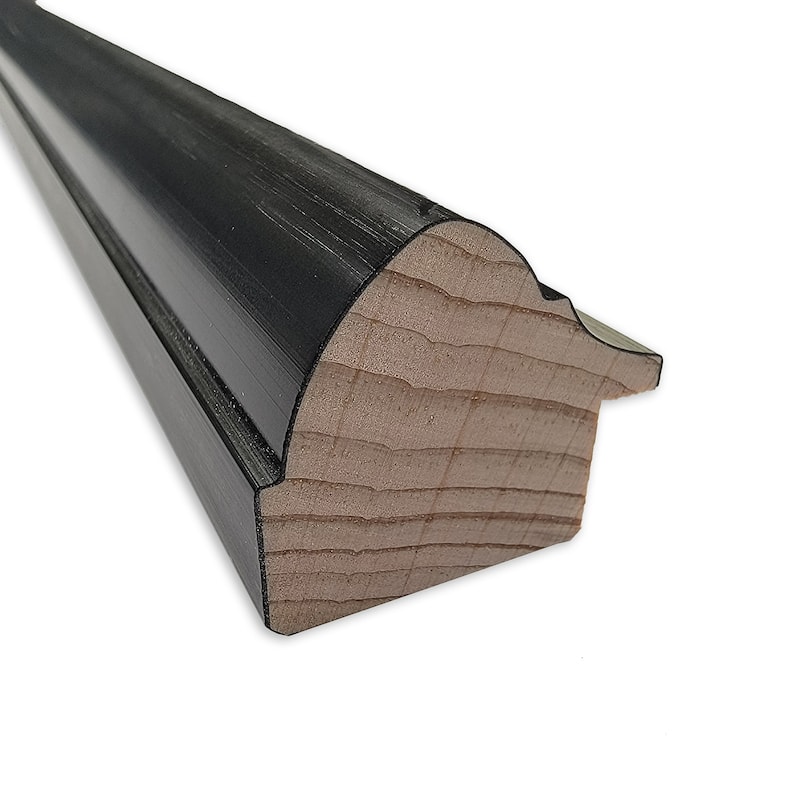 Theo Black Silver Non-Beveled Wood Framed Full-Length On the Door Mirror - Theo Black Silver - Glass Size 14x48