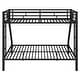preview thumbnail 11 of 10, Twin XL over Queen Metal Bunk Bed with Ladder and Guardrails, Black