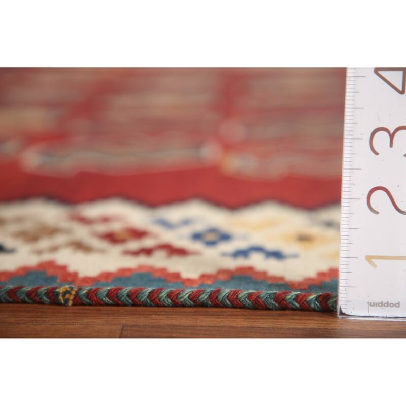 Vegetable Dye Kilim Persian Vintage Area Rug Flatweave Wool Carpet - 5'0"x 8'2"