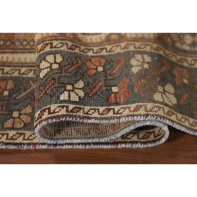 Orange Bakhtiari Persian Vintage Area Rug Hand-Knotted Wool Carpet - 5'1"x 9'10"