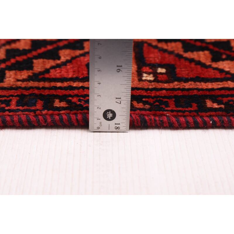 ECARPETGALLERY Hand-knotted Melis Red Wool Rug - 4'0 x 8'11