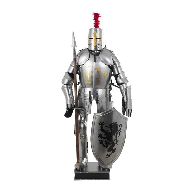 Stainless Steel Metal People Replica Medieval Full Body Suit Armour - Copper or Silver - Roche River Decor