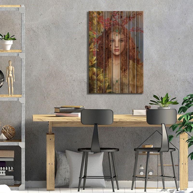 Princess Chesare Print On Wood by Nene Thomas - Multi-Color