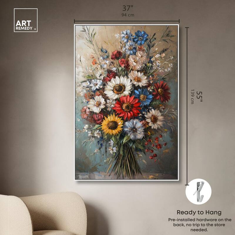 Symphony of Flowers I Canvas by Art Remedy