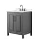 Option Dark Gray / White Quartz Top / Matte Black