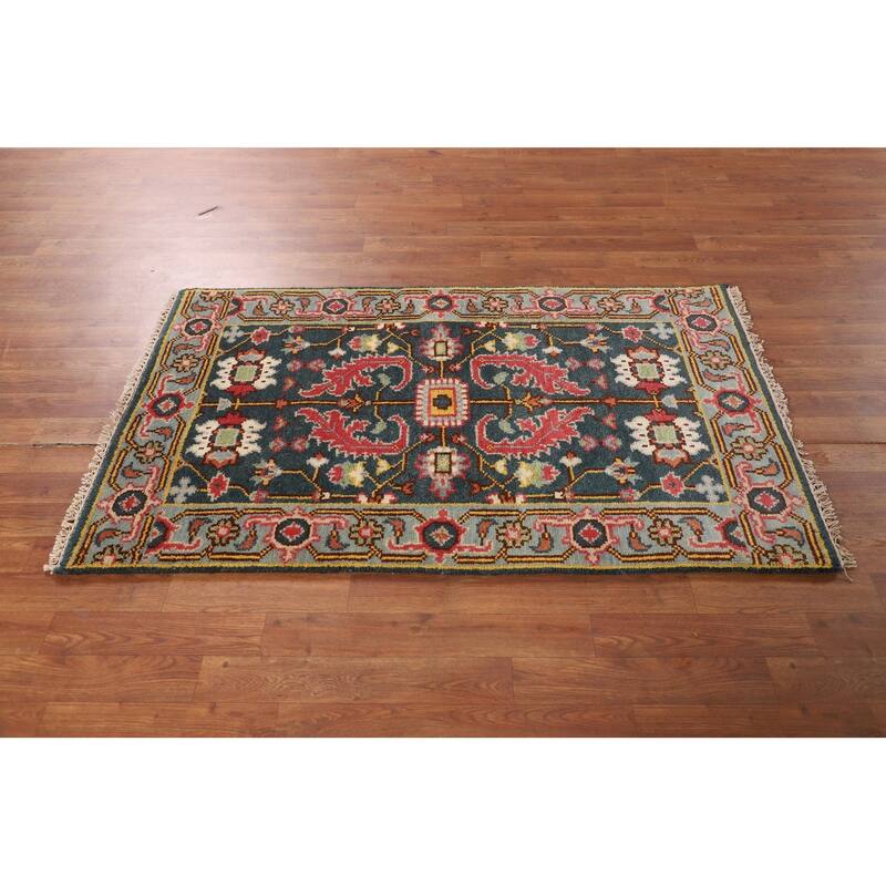 Oushak Oriental Foyer Rug Hand-Knotted Wool Carpet - 2'11"x 5'0"