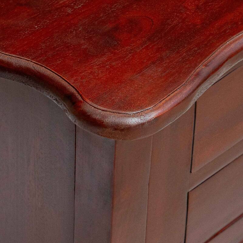 vidaXL Side Table Brown 23.82 x 11.81 x 24.02 in Solid Mahogany Wood - 23.82 x 11.81 x 24.02 in