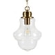 preview thumbnail 2 of 7, Annie Brass and Clear Glass Pendant - Brass/Clear