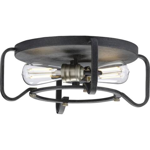 Foster Collection 16" Two-Light Flush Mount - 15.500" x 15.500" x 8.370"