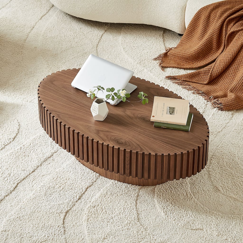Modern Handcraft Drum Coffee Table