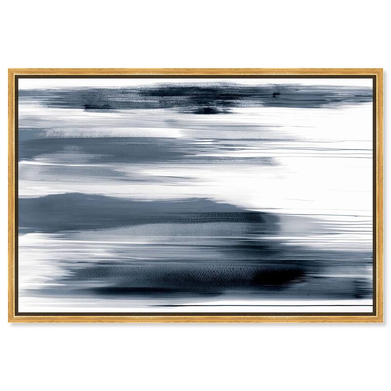 Blue Mirage Canvas by Art Remedy - Gold - 24" x 16"