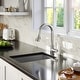 preview thumbnail 11 of 18, Karran Weybridge Single-Handle Pull-Down Sprayer Kitchen Faucet with Matching Soap Dispenser